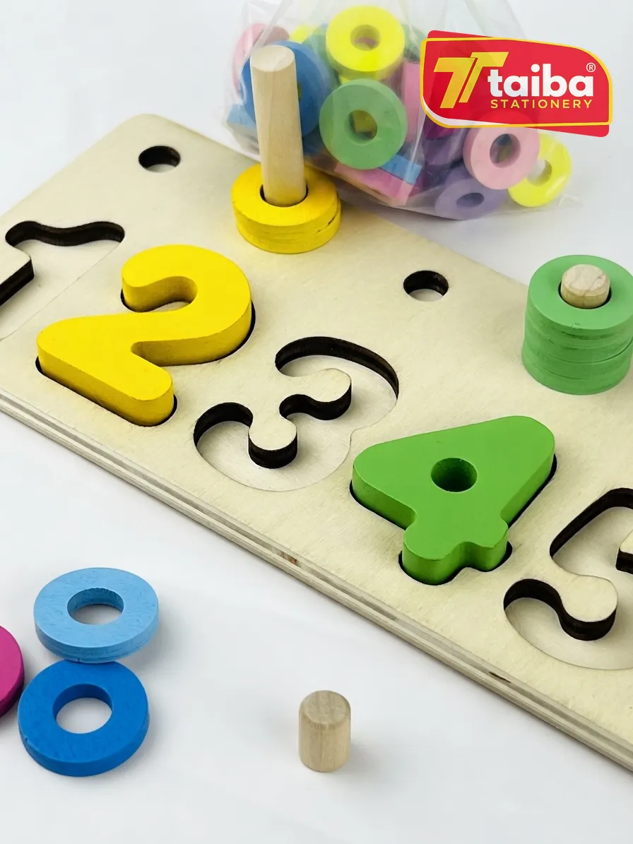 JEUX EDUCATIF EN BOIS CHIFFRE MULTIFONCTION  PL-8078