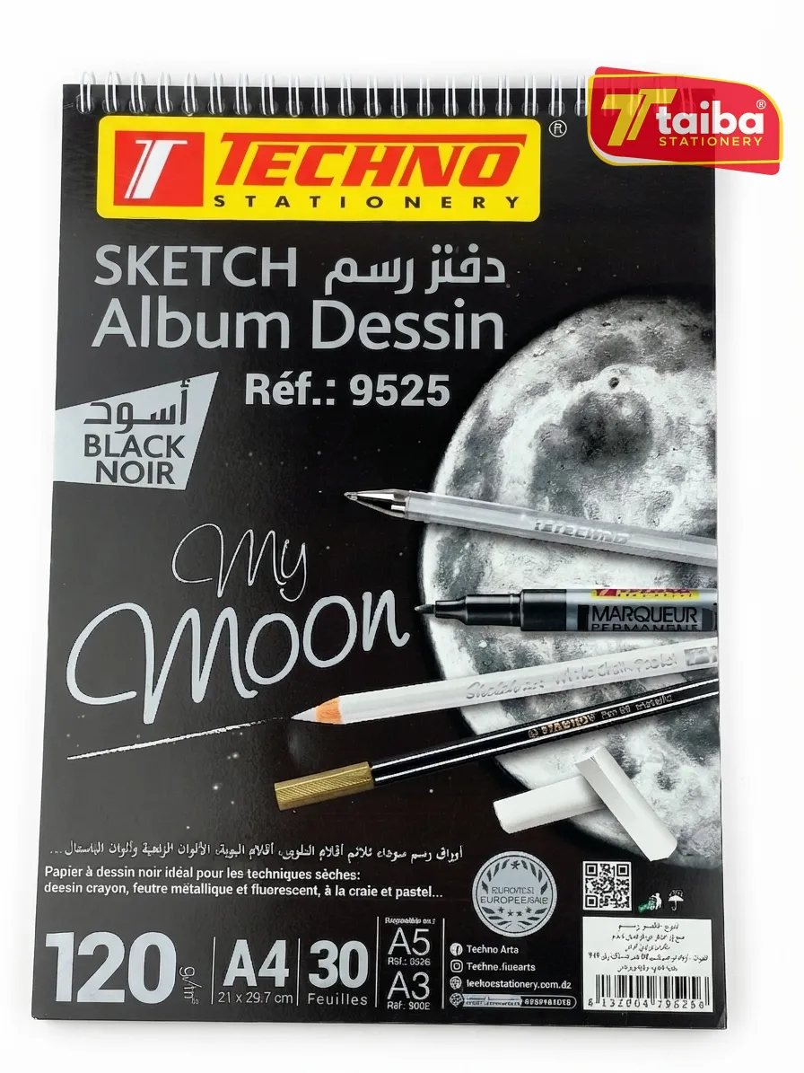 ALBUM PAPIER NOIR 30F A4 21*29.7 CM 120G TCHNO 9525