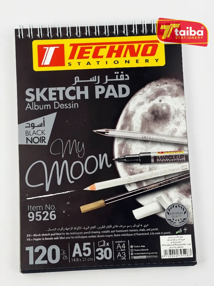 ALBUM  PAPIER NOIR A5 30F 120G MY MOON  TCHNO 9526