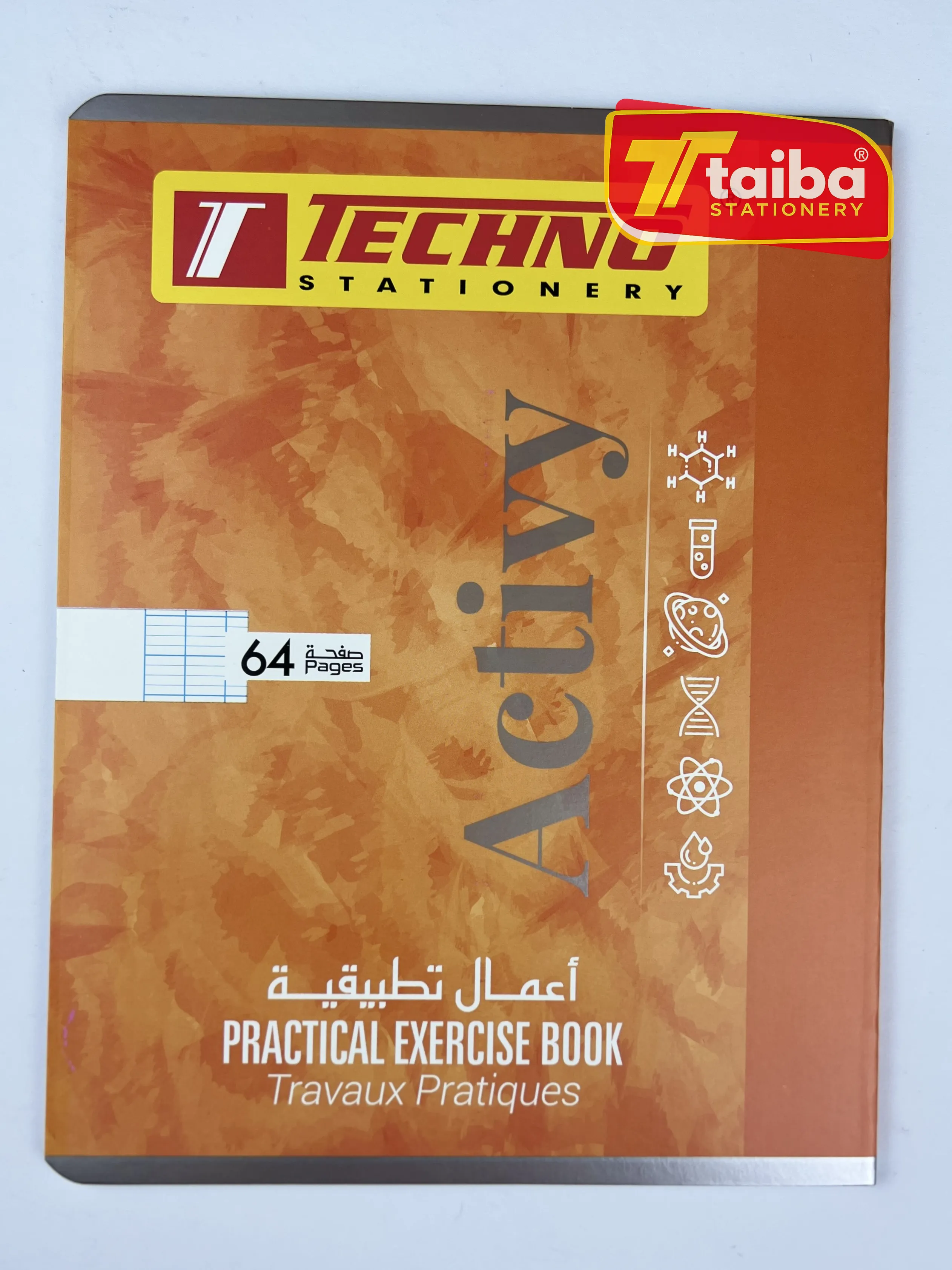 CAHIER PIQUE TP 64P 17*22 CM SEYES 70G TECHNO 9812