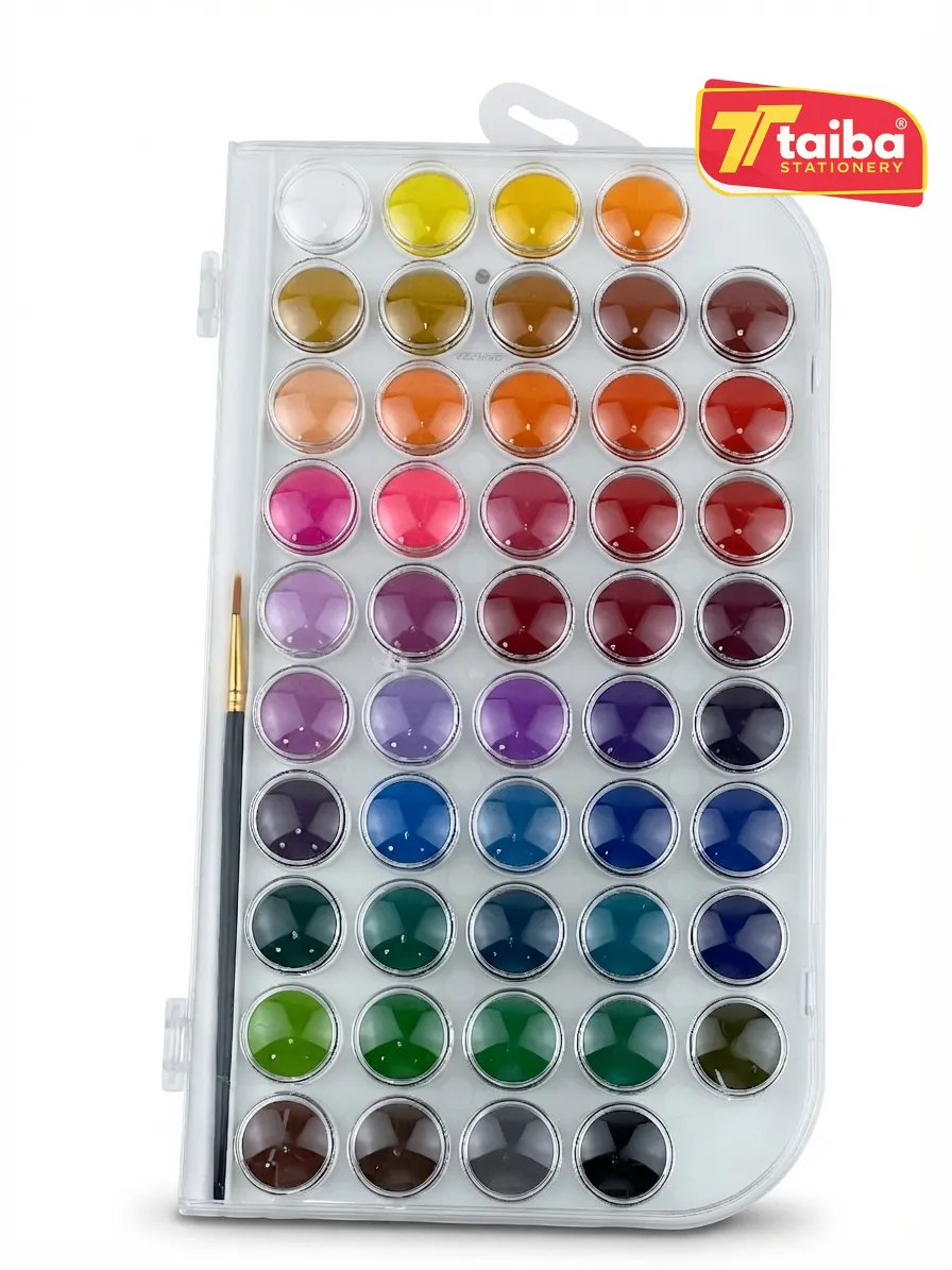 AQUARELLE BUBBLES COLORS 48 PASTILLES 23MM+PINCEAU TCHNO 7105