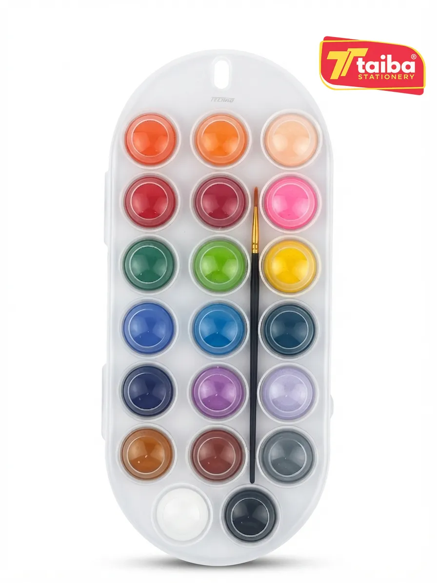 AQUARELLE BUBBLES COLORS 20 PASTILLES 28MM+PINCEAU TCHNO 7702