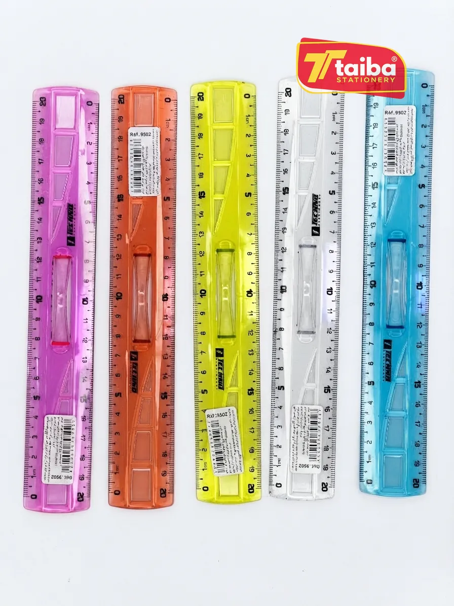 REGLE SCOLIER 20CM AVEC POIGNEE   TCHNO-9502-00