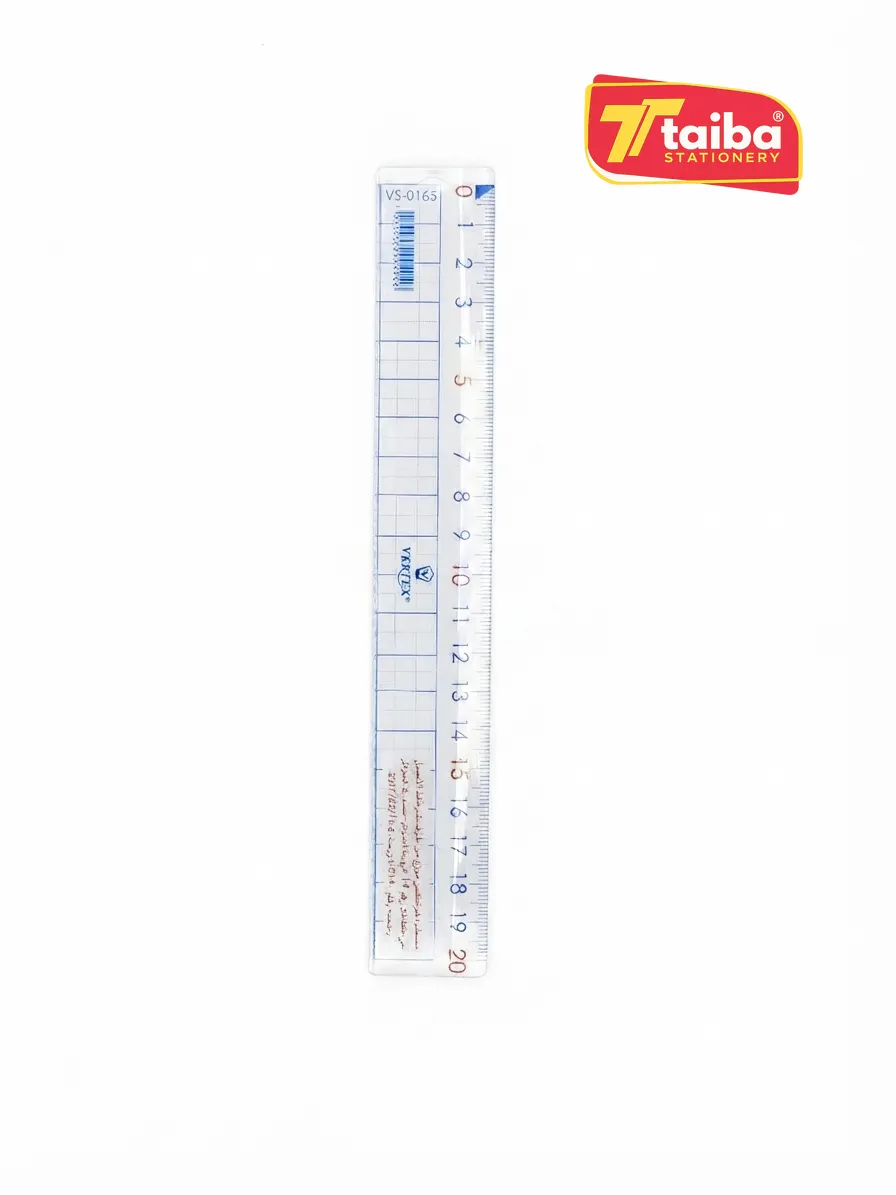 REGLE DE 20 CM CRISTAL TRANSPARENT VERTEX