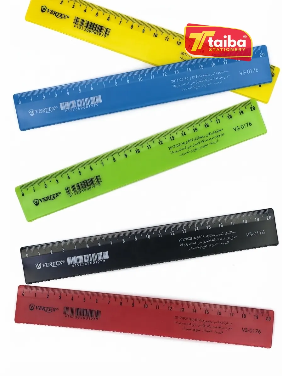 REGLE VERTEX 20CM OPAQUE 6CLR VS-0176 BTE 120 PCS