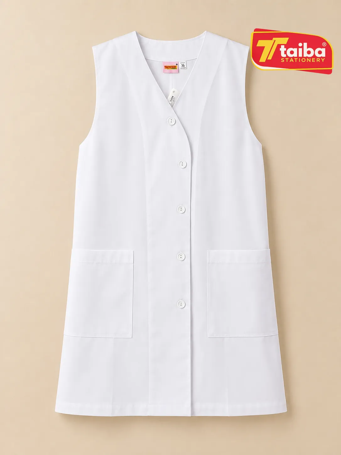 TABLIER ENSEIGNATNT FEMME SANS MANCHE TAILLE 36 BLANC 9724