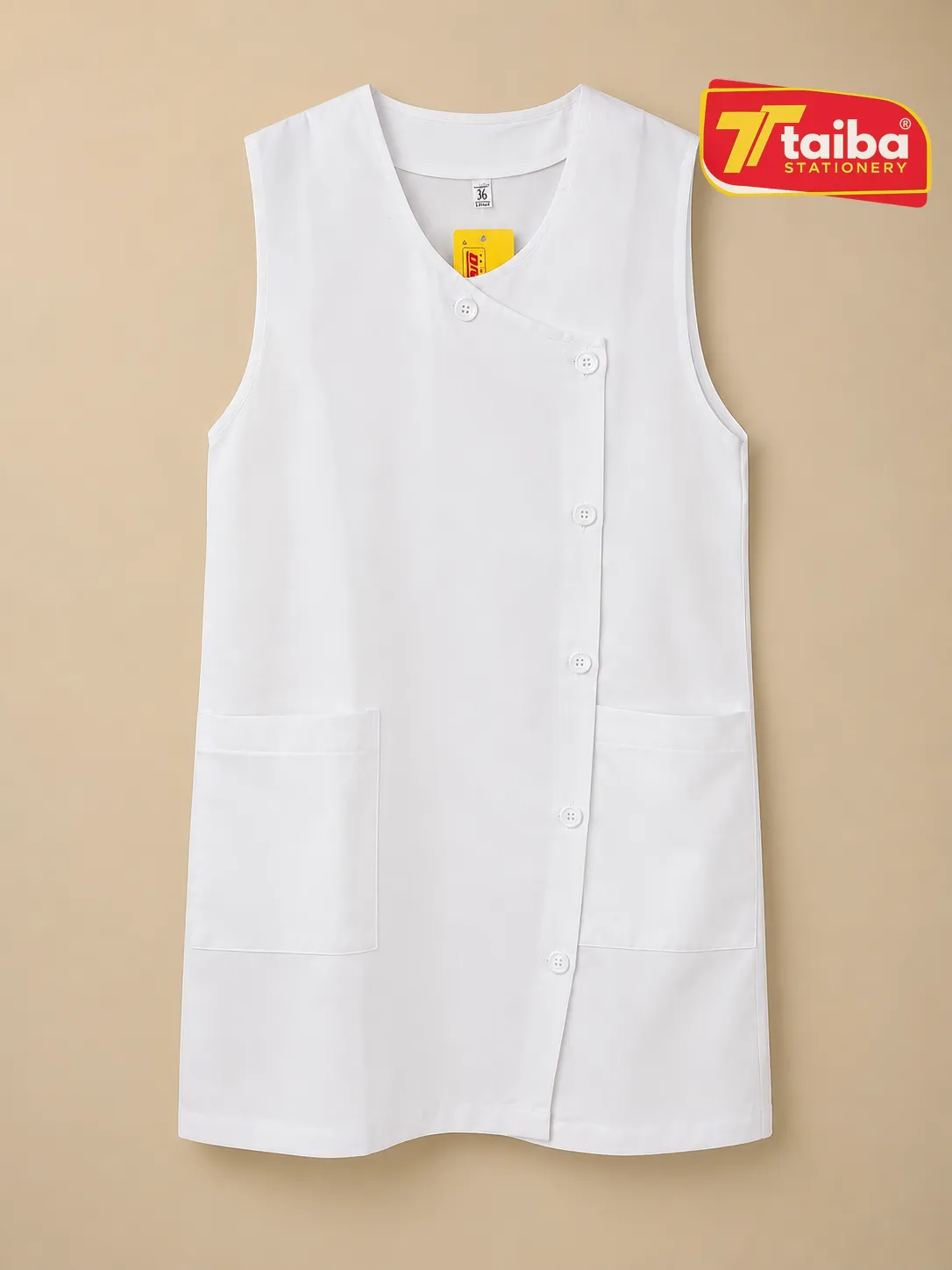 TABLIER ENSEIGNATNT FEMME SANS MANCHE TAILLE 36 BLANC 9724