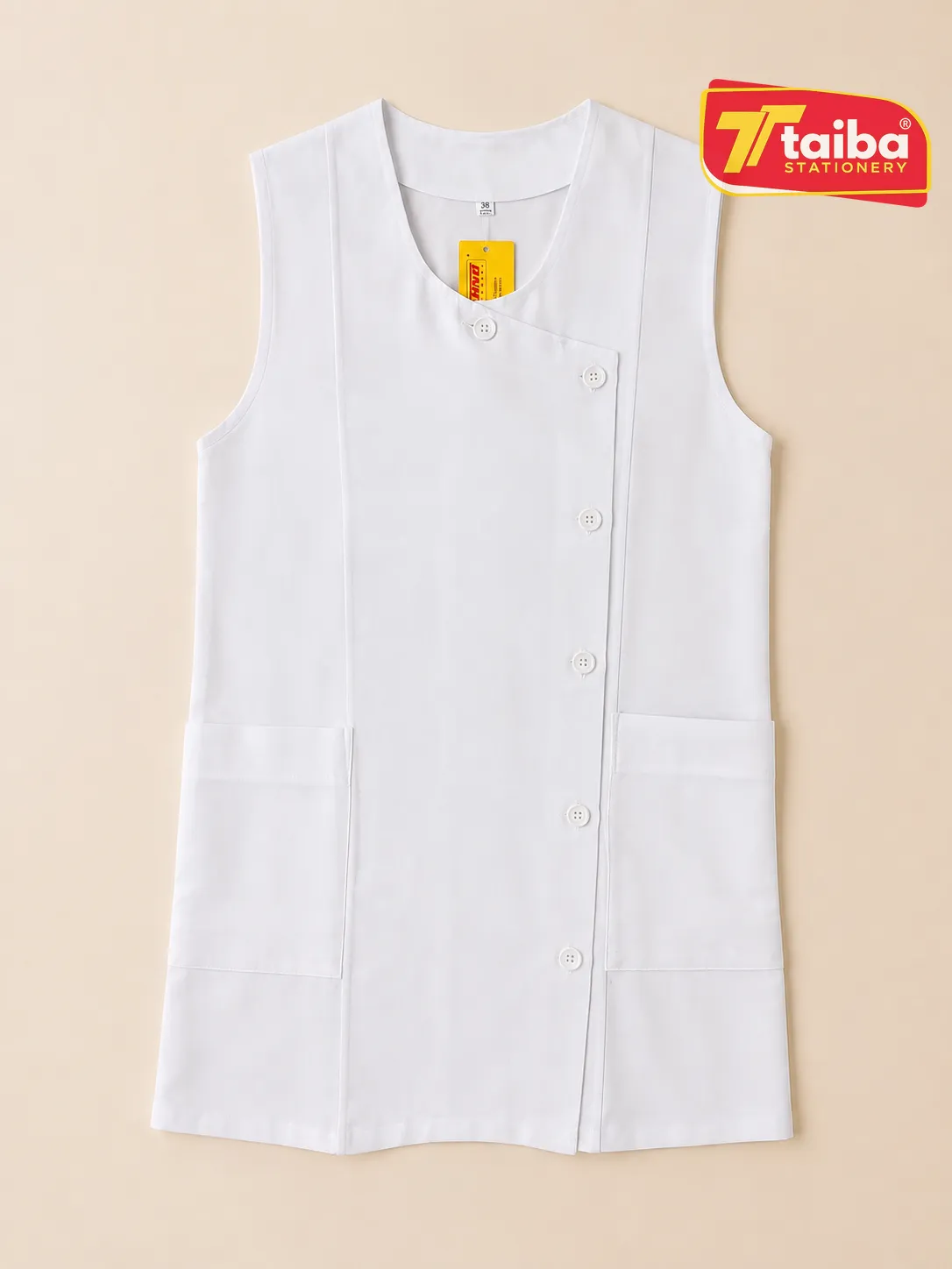 TABLIER ENSEIGNATNT FEMME SANS MANCHE TAILLE 38 BLANC 9725