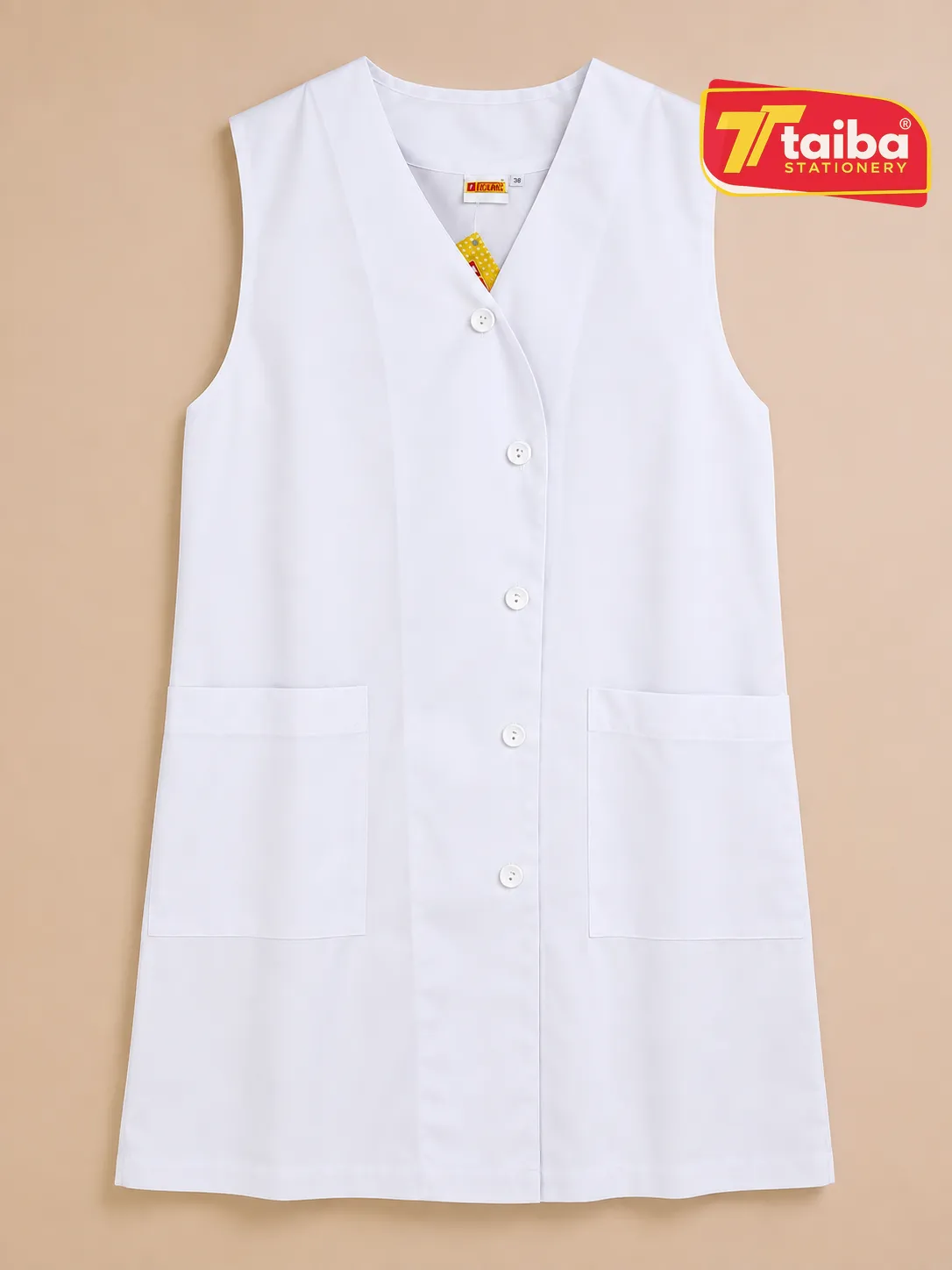 TABLIER ENSEIGNATNT FEMME SANS MANCHE TAILLE 46 BLANC 9729