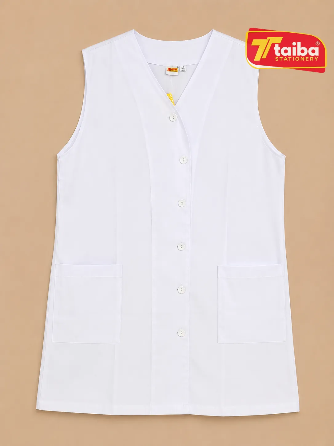 TABLIER ENSEIGNATNT FEMME SANS MANCHE TAILLE 46 BLANC 9729