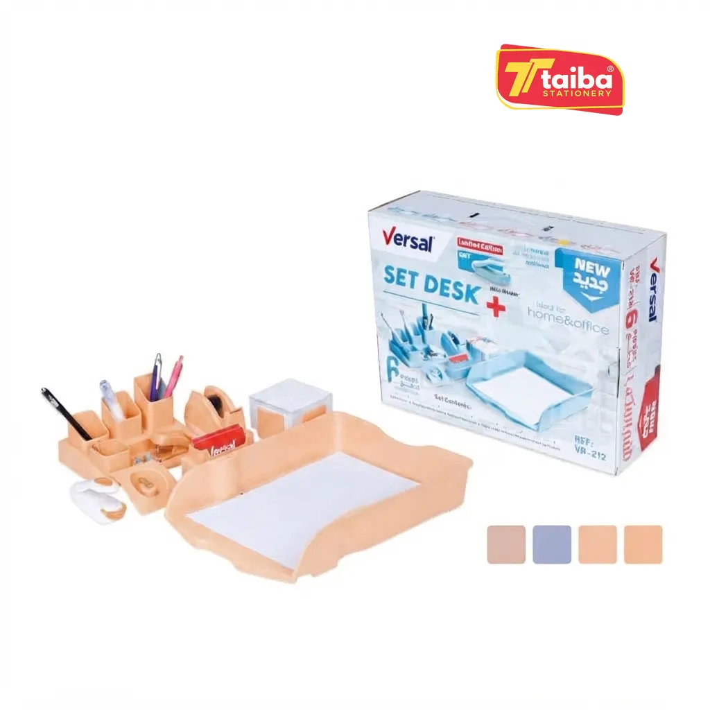 ENSEMBLE BUREAU VERSAL 06 PCS PASTEL PLASTIQUE VR-212