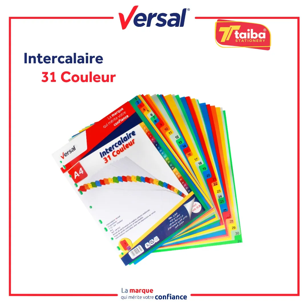 INTERCALAIRE 1-31 COULEUR PP VERSAL REF