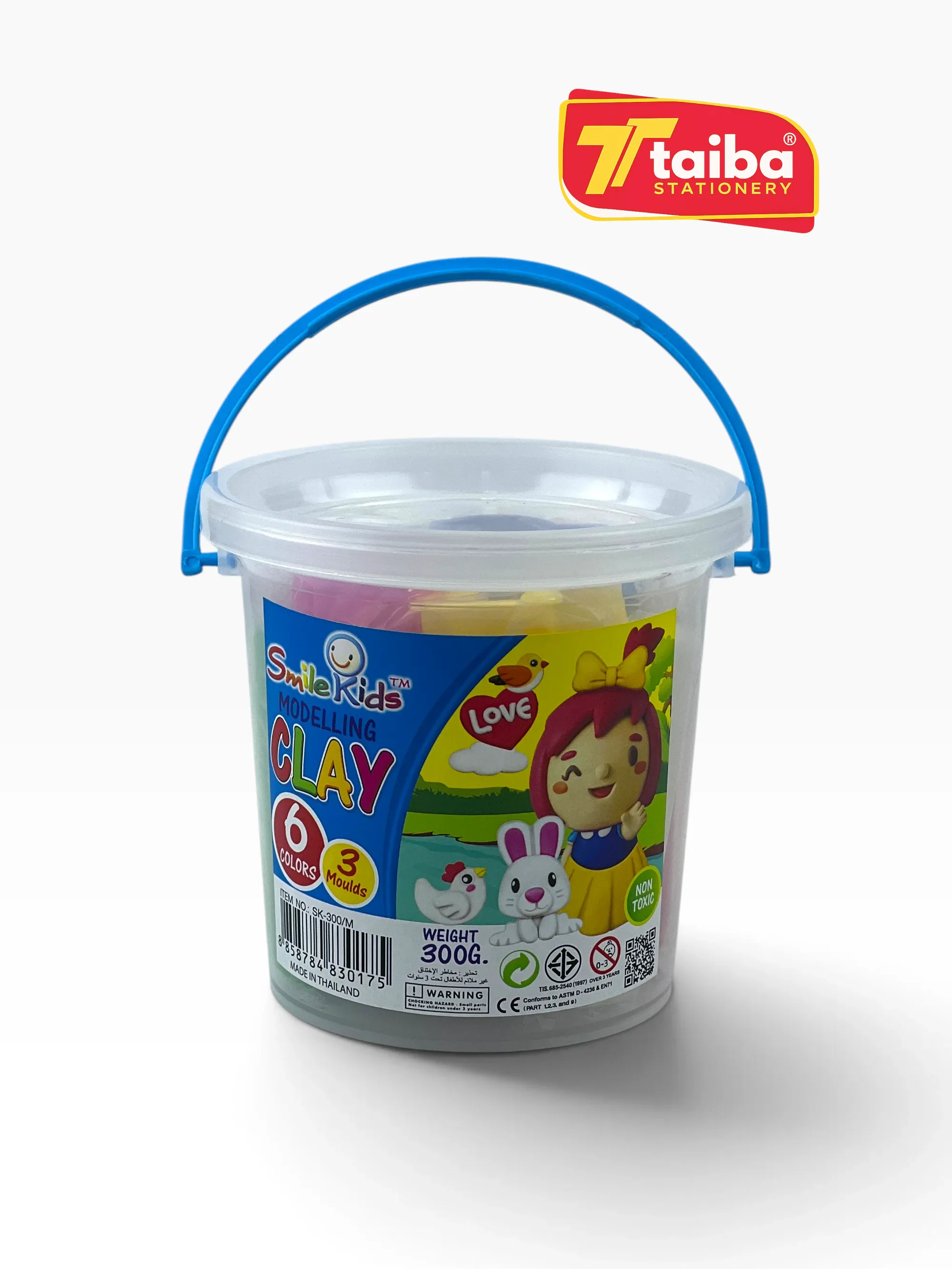 PATE A MODELER 300G SK EN BOITE 3 MOULES 6 COUL SK-300/MB PB803
