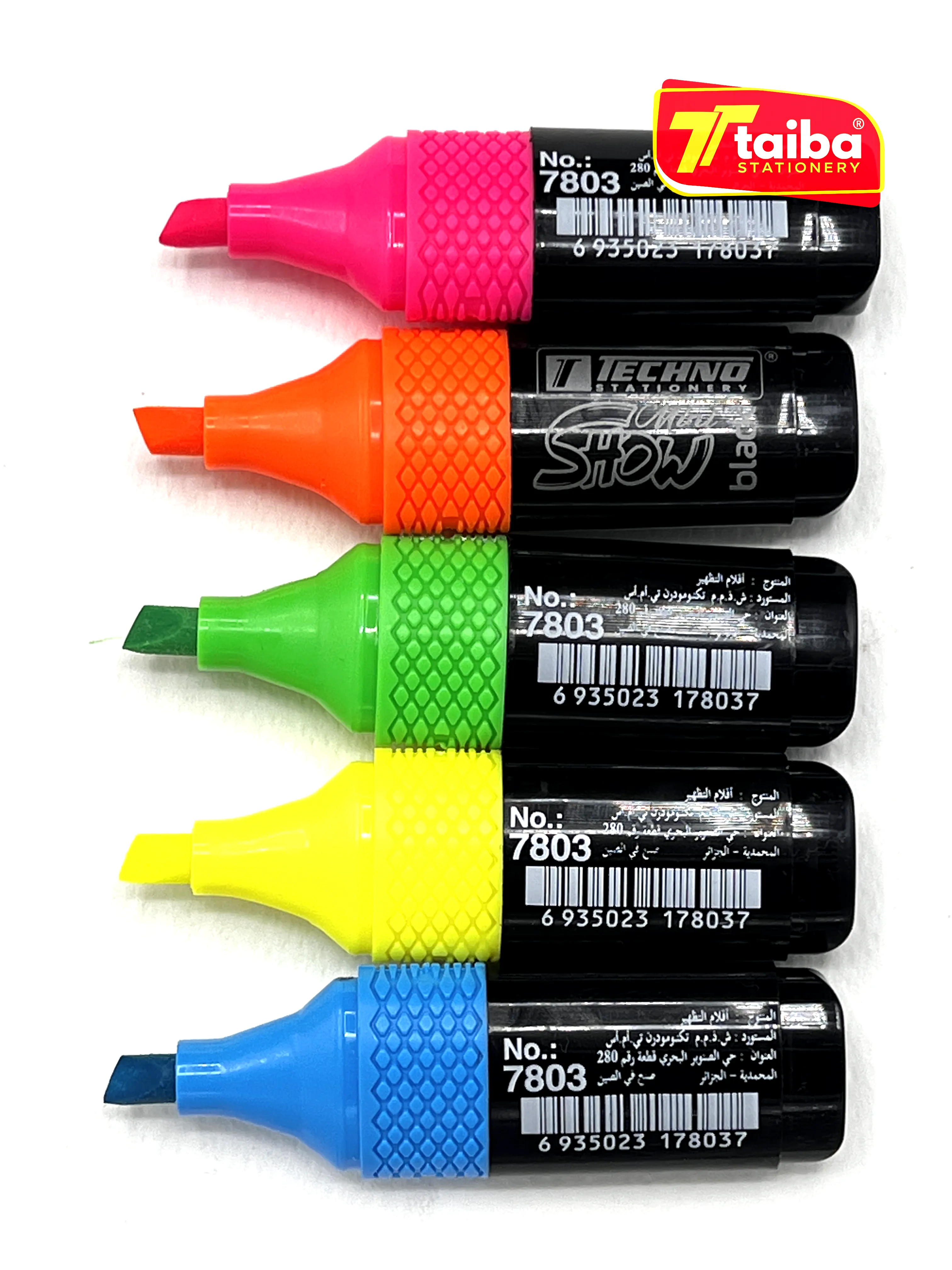 SURLIGNEUR FLURESENT MINI SHO BLACK DISPLAY 24 PCS    TCHNO-7803