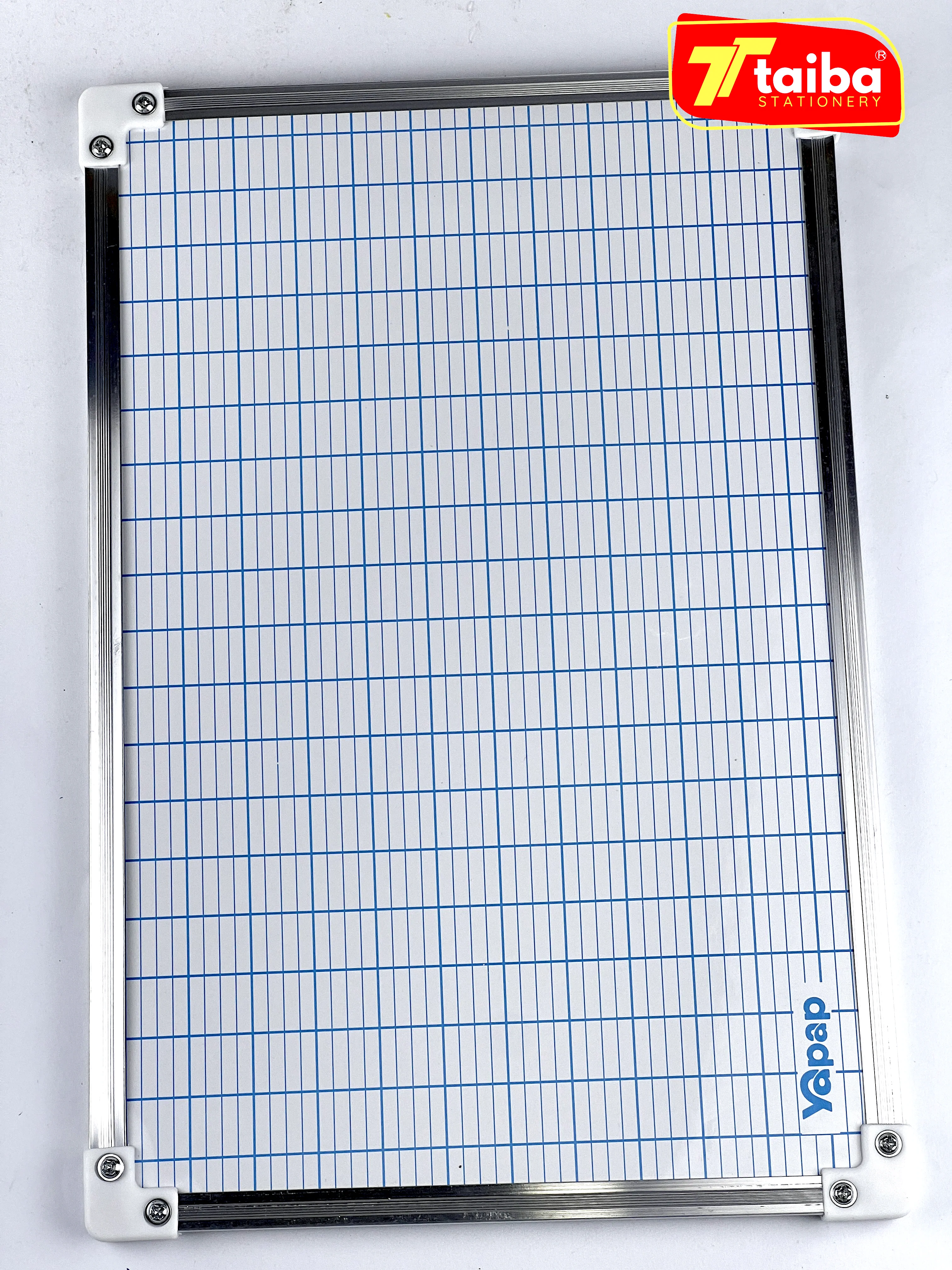 ARDOISE ALUMINIUM MAGNETIQUE QUADRILLE/BLANC YAPAP YA1951