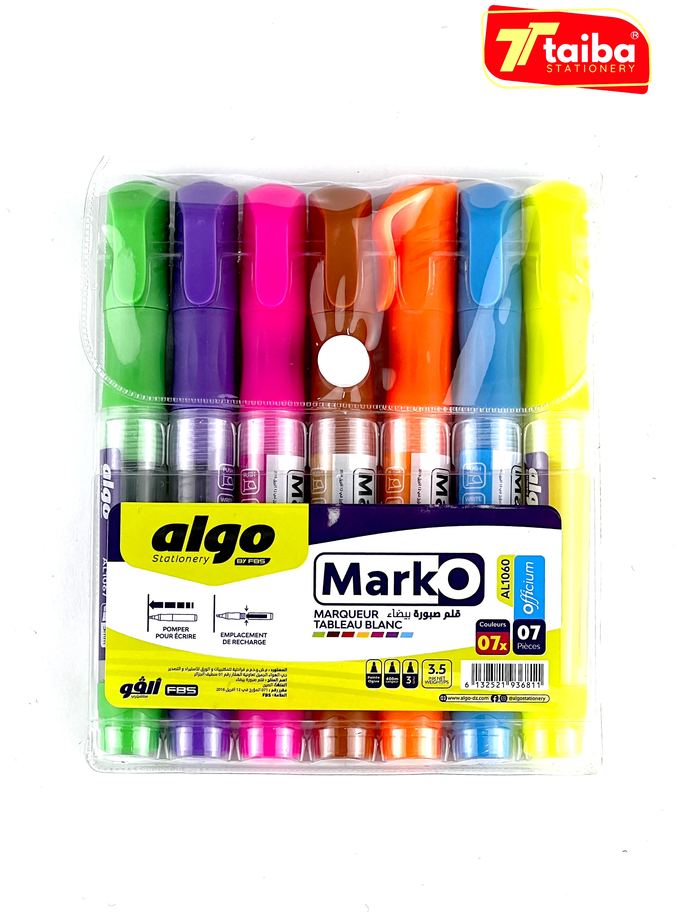 POCHETTE DE 7 MARQUEURS TABLEAU ALGO MARKO AL 1060