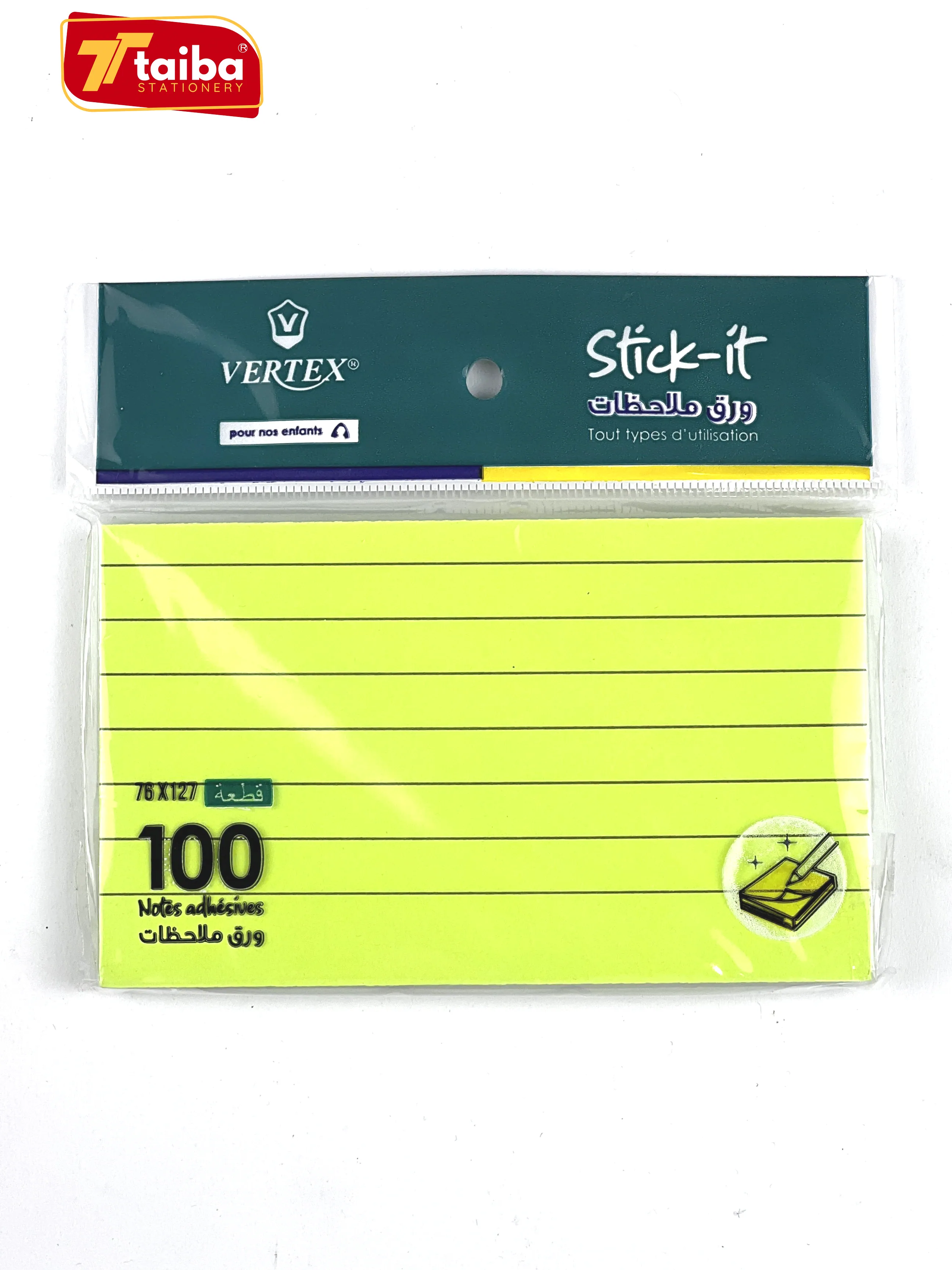 POST IT 76*127 FUO ALIGNEE VERTEX VP-3355