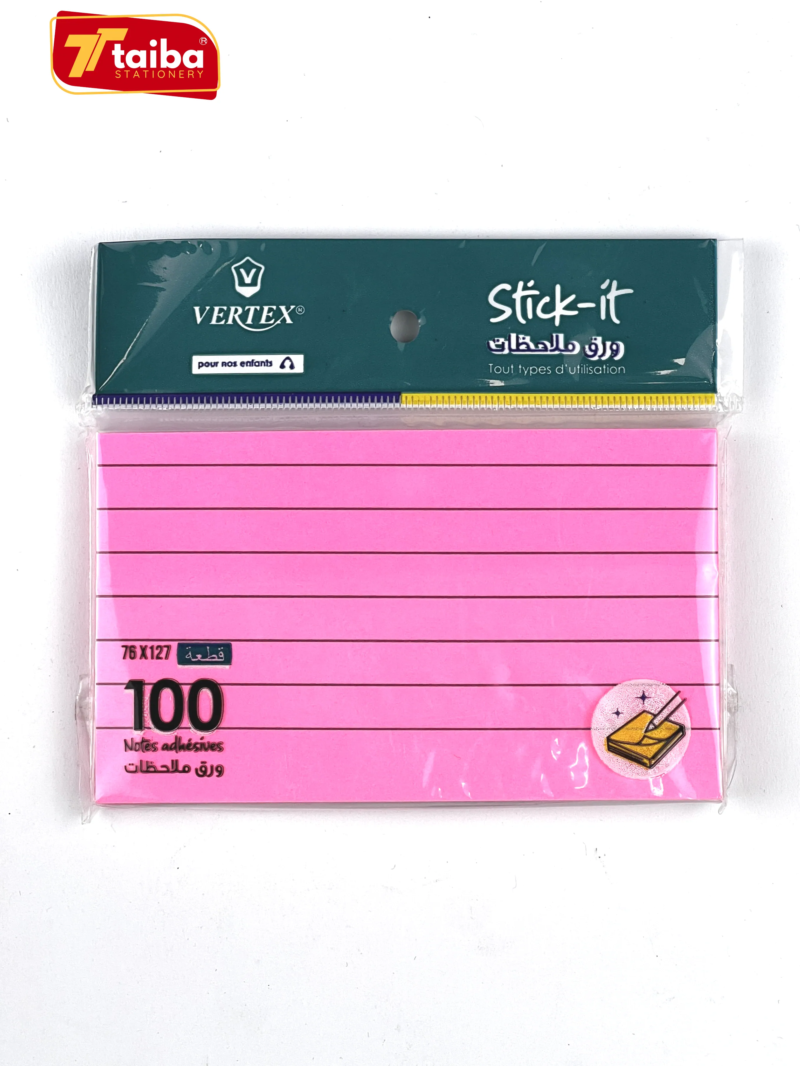 POST IT 76*127 FUO ALIGNEE VERTEX VP-3355