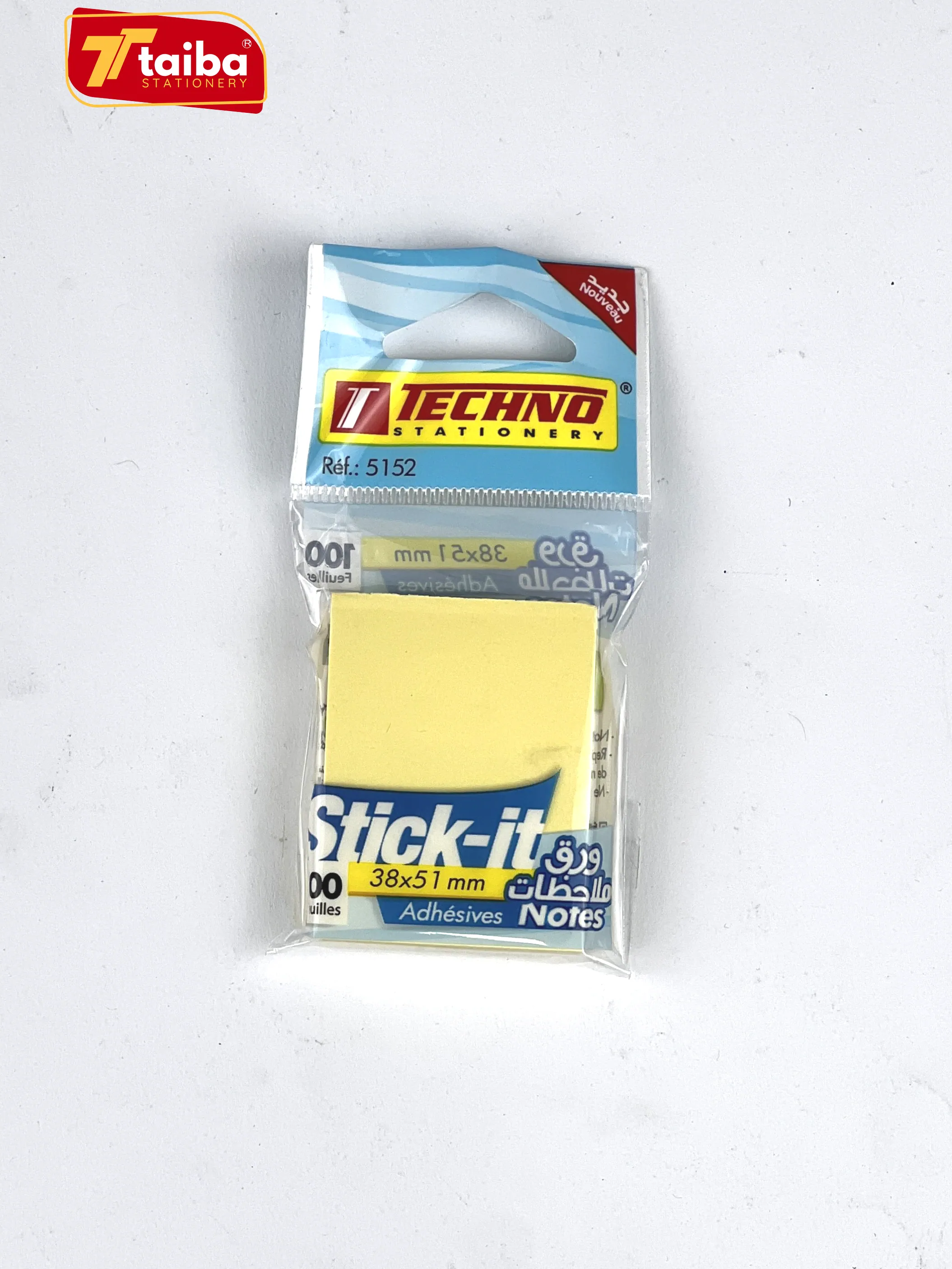 NOTE ADHESIVES JAUNE PASTEL 100F 38*51 MM STICK-IT TCHNO 5152