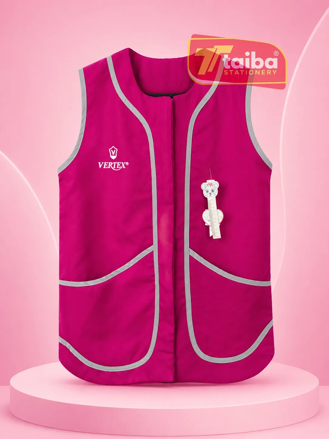 TABLIER ROSE POUR FILLEPRIMAIRE 6-8-10 RS-086