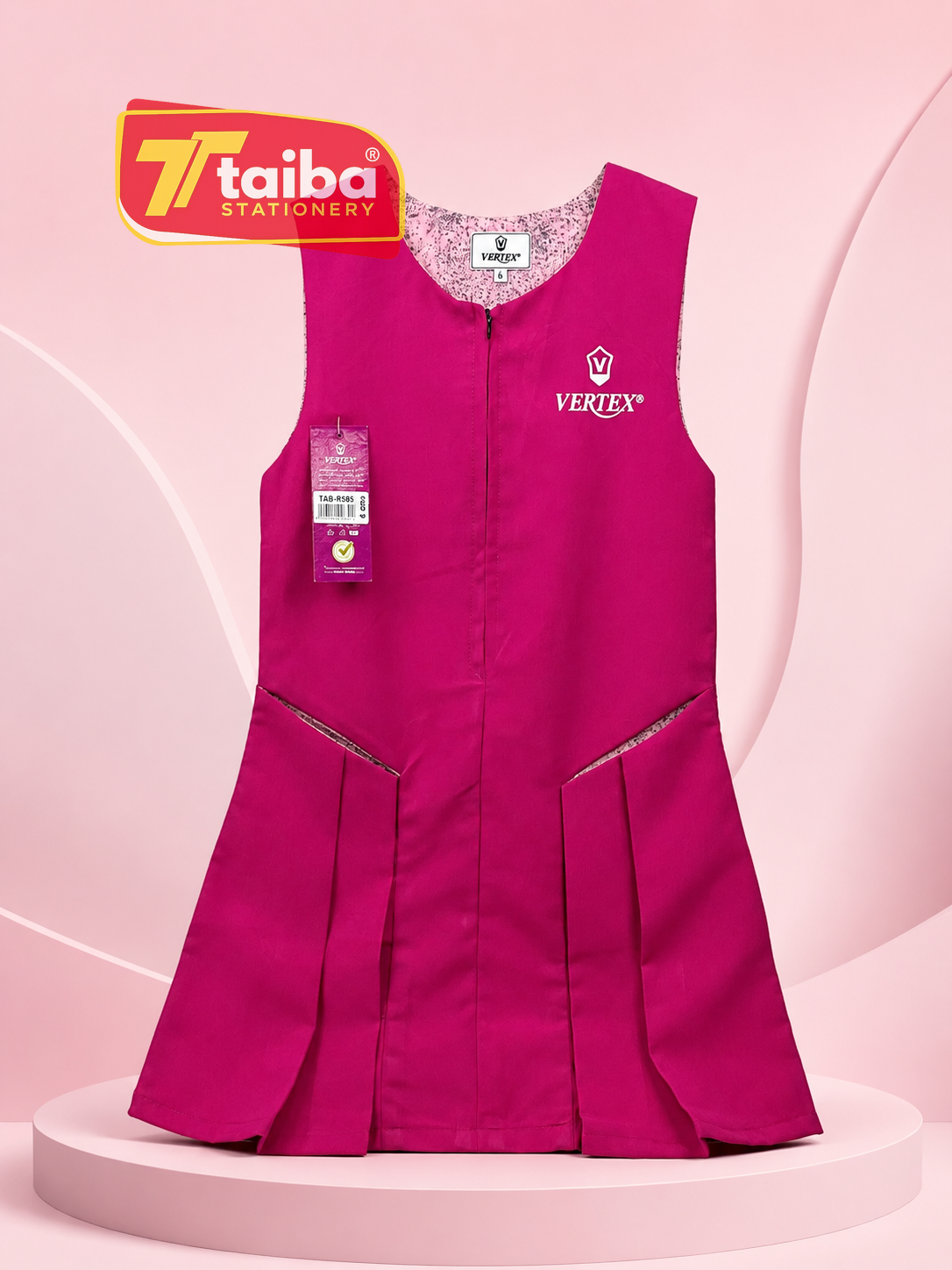 TABLIER ROSE POUR FILLE PRIMAIRE 6-8-10 RS-085
