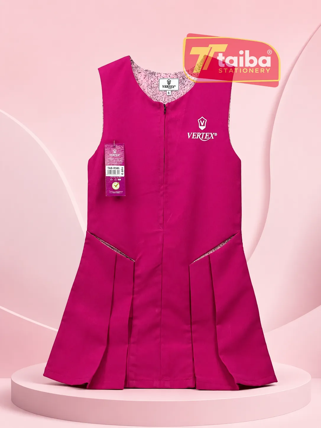 TABLIER ROSE POUR FILLE PRIMAIRE 6-8-10 RS-085
