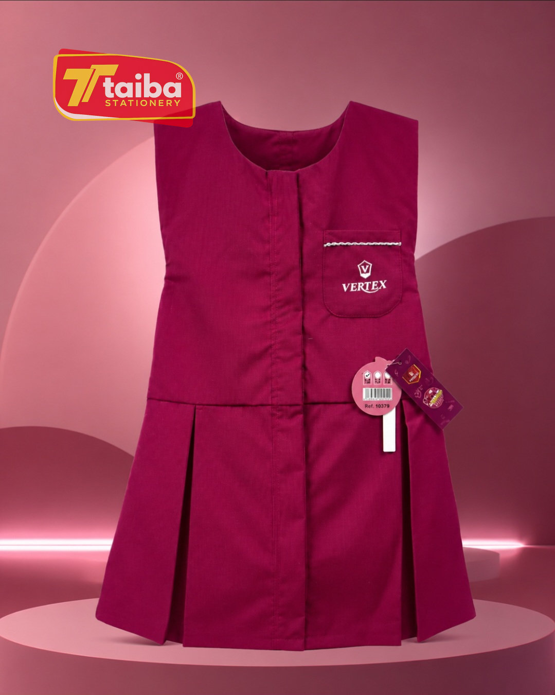 TABLIER ROSE POUR FILLE CEM 10-12-14 ANS RS078