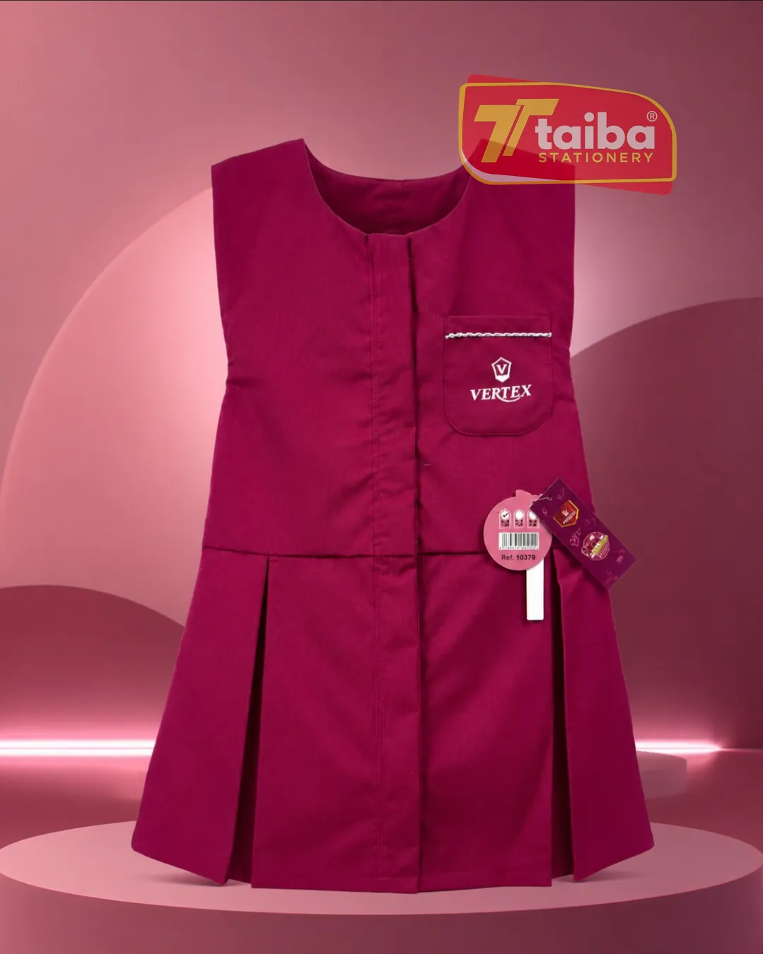 TABLIER ROSE POUR FILLE CEM 10-12-14 ANS RS078