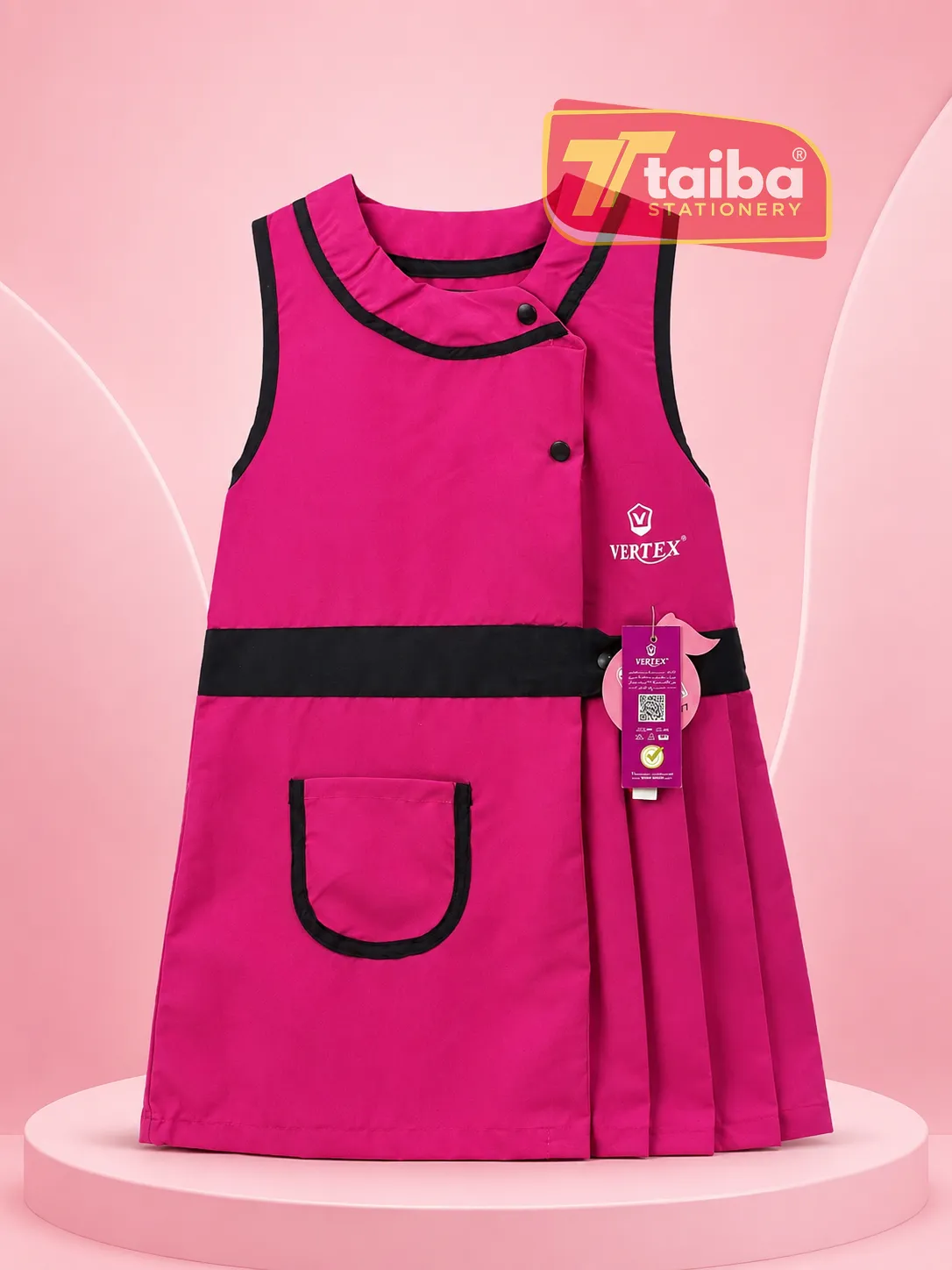 TABLIER ROSE POUR FILLE CEM 10-12-14 ANS RS077