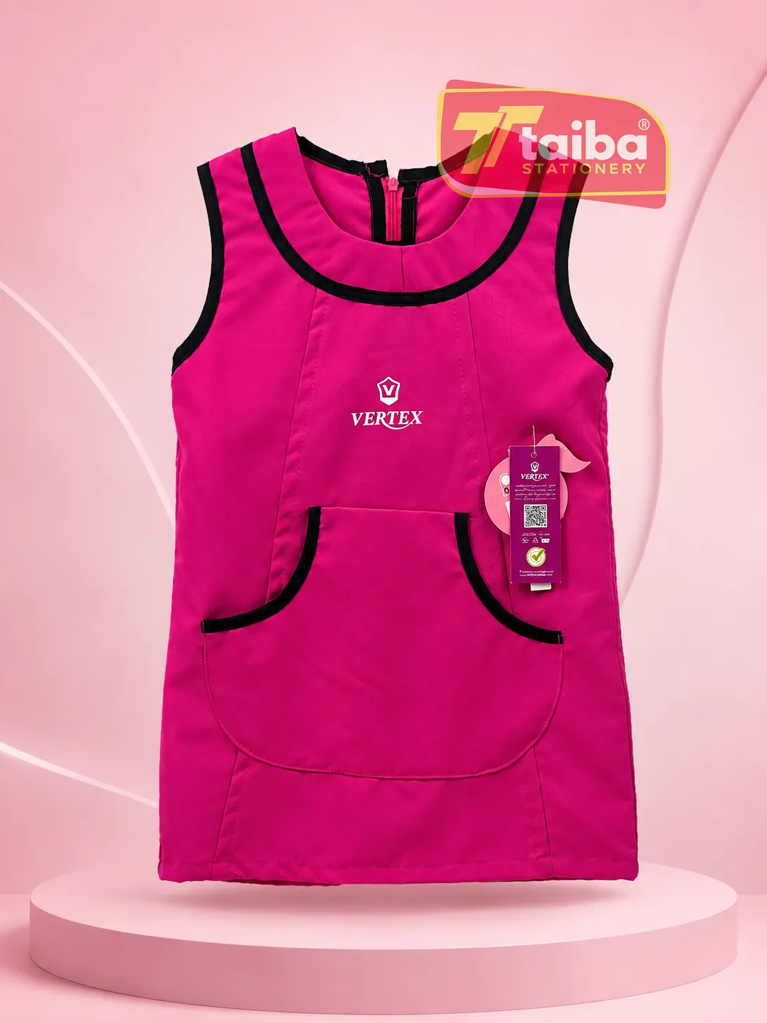 TABLIER ROSE POUR FILLE PRIMAIRE 6-8-10 ANS RS075