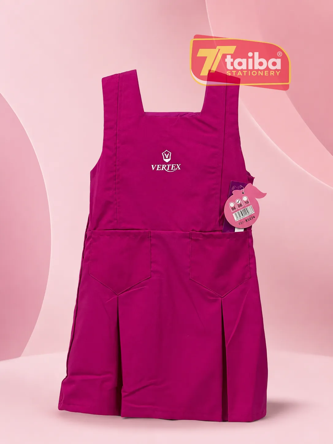 TABLIER ROSE POUR FILLE PRIMAIRE 6-8-10 ANS RS074