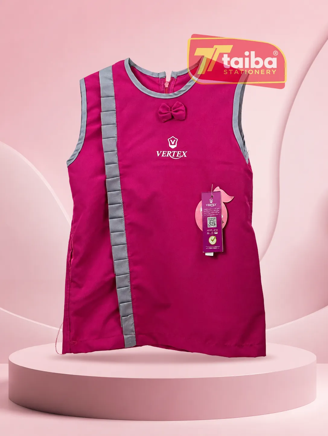 TABLIER ROSE POUR FILLE 4-5-6 ANS RS072