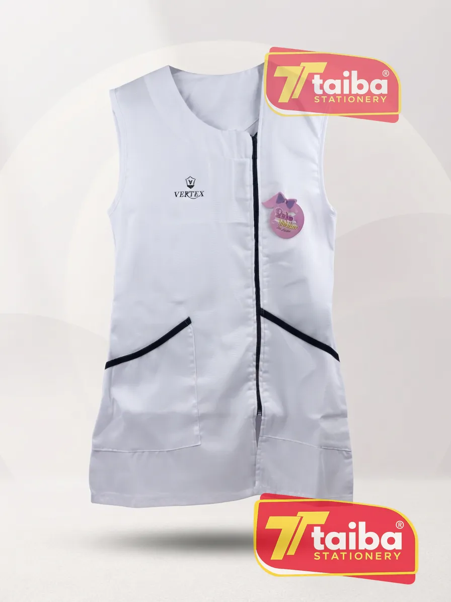 TABLIER SCOLAIRE BLANCHE LYCEE 15-16-17 ANS RS068