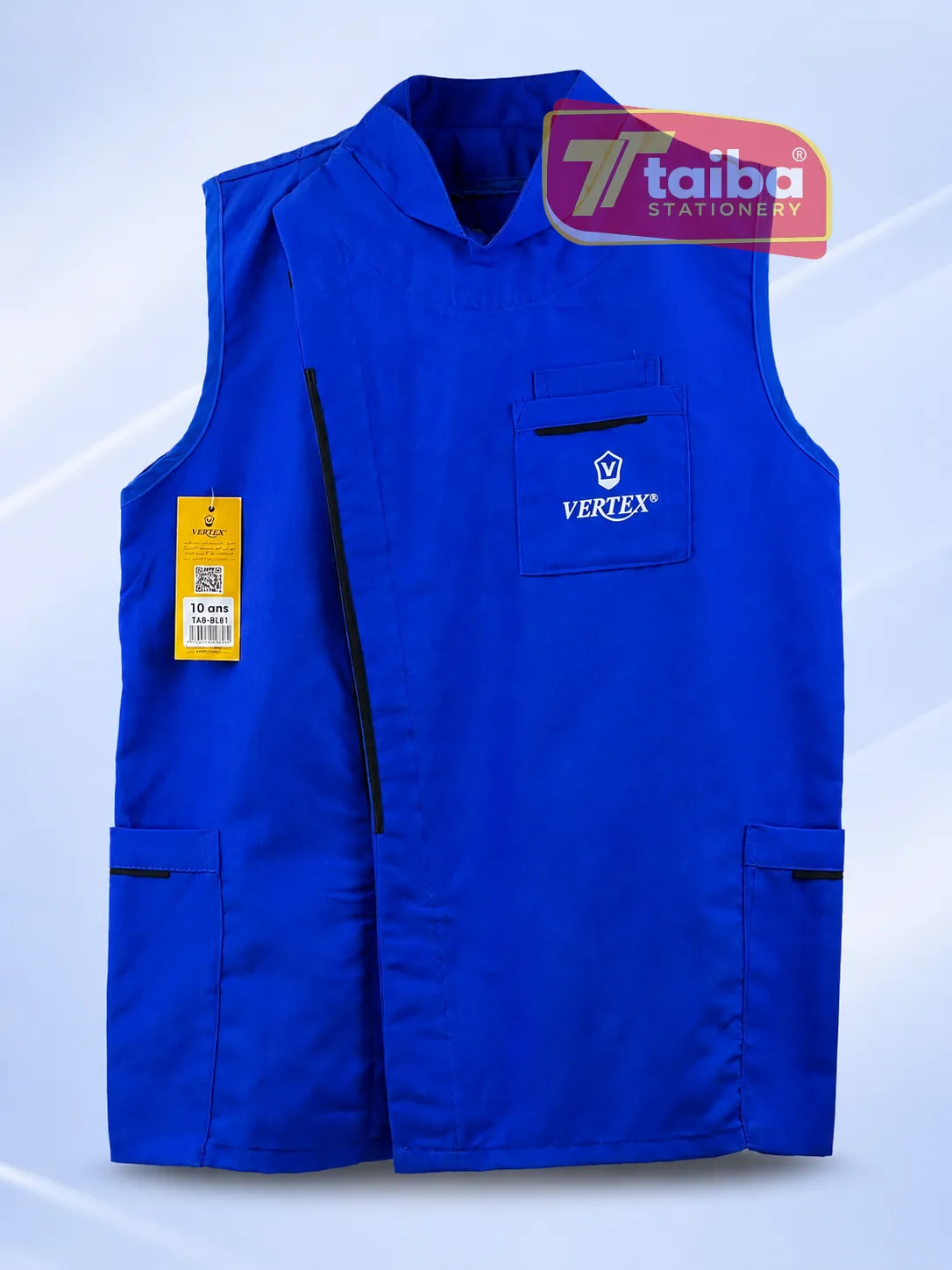 TABLIER BLEU POUR GARCON PRIMAIRE 6-8-10 BL-081