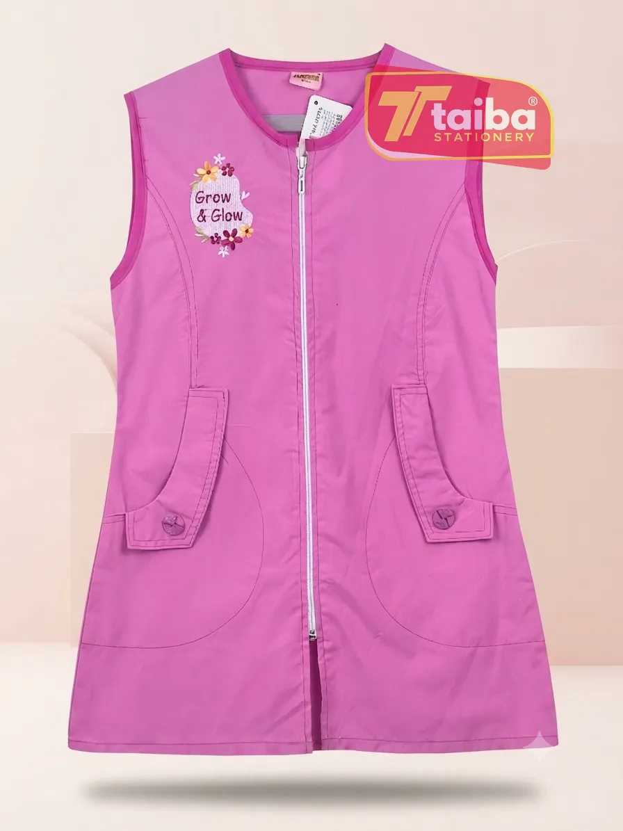 TABLIER SCOLAIRE FILLE 10 ANS ROSE FERMETURE TCHNO