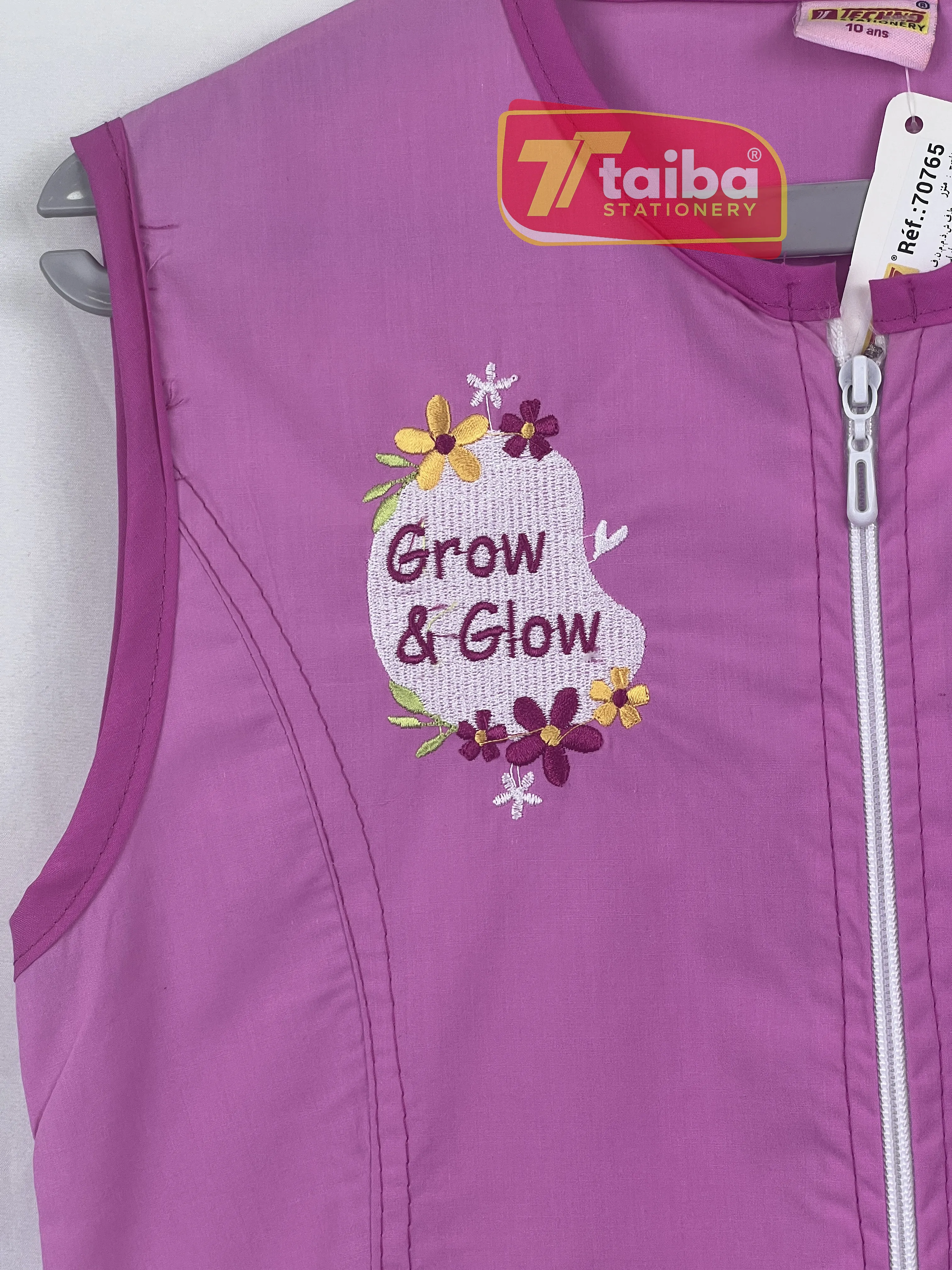 TABLIER SCOLAIRE FILLE 10 ANS ROSE FERMETURE TCHNO