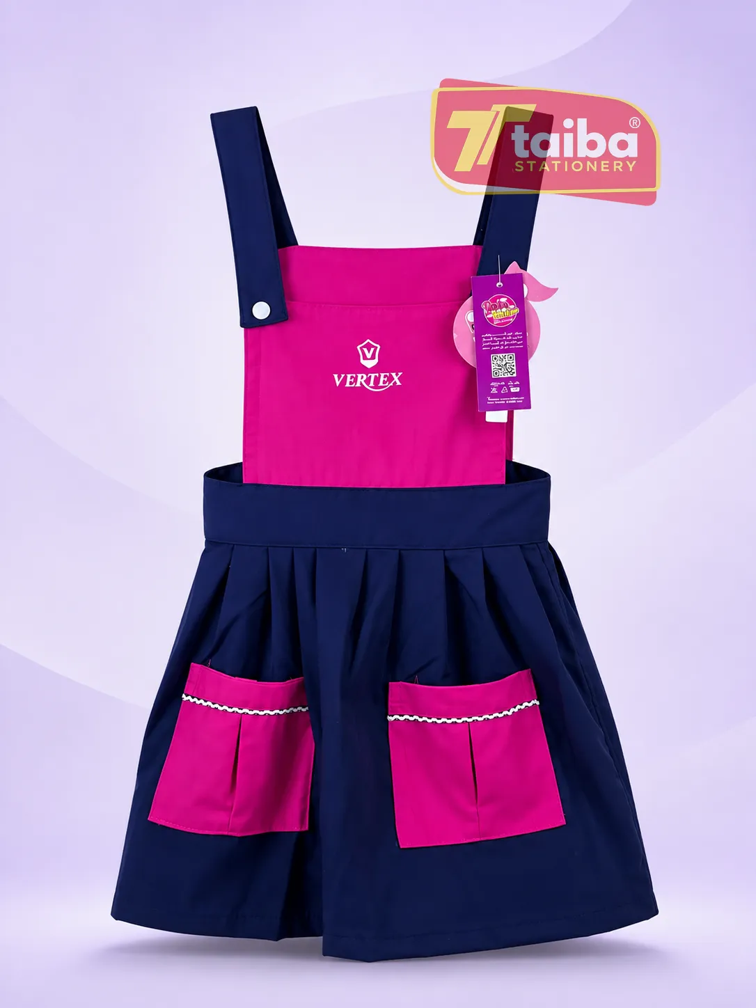 TABLIER ROSE POUR FILLE PRESCOLAIRE 4-5-6 RS-073
