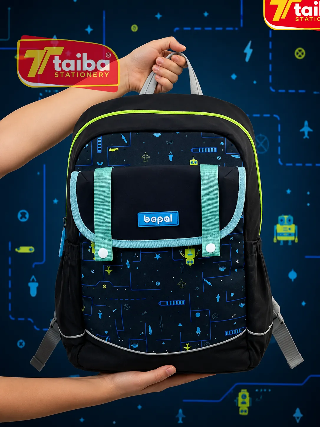 SAC A DOS SCOLAIRE BOPAI NOIR B66-0250