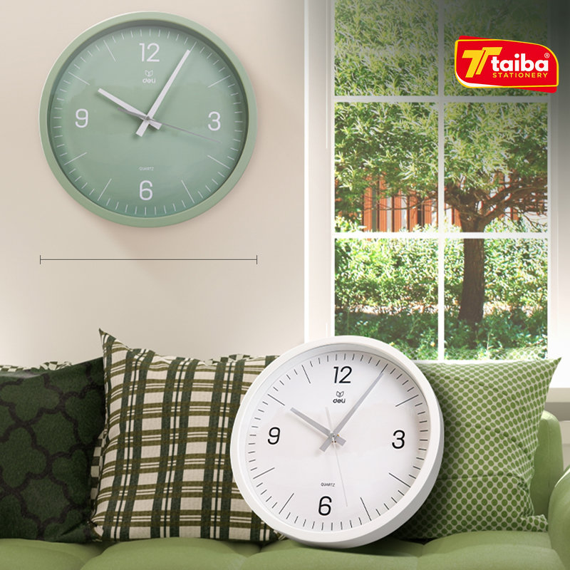HORLOGE MURALE DE BUREAU DIAM 31CM 9005S WHITE DELI